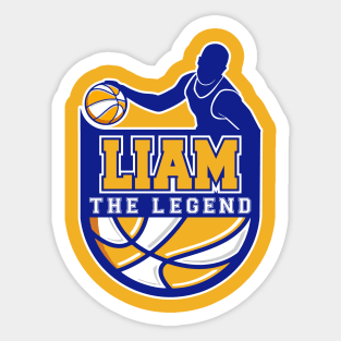 Liam The Legend Basketball Custom Player Your Name Sticker